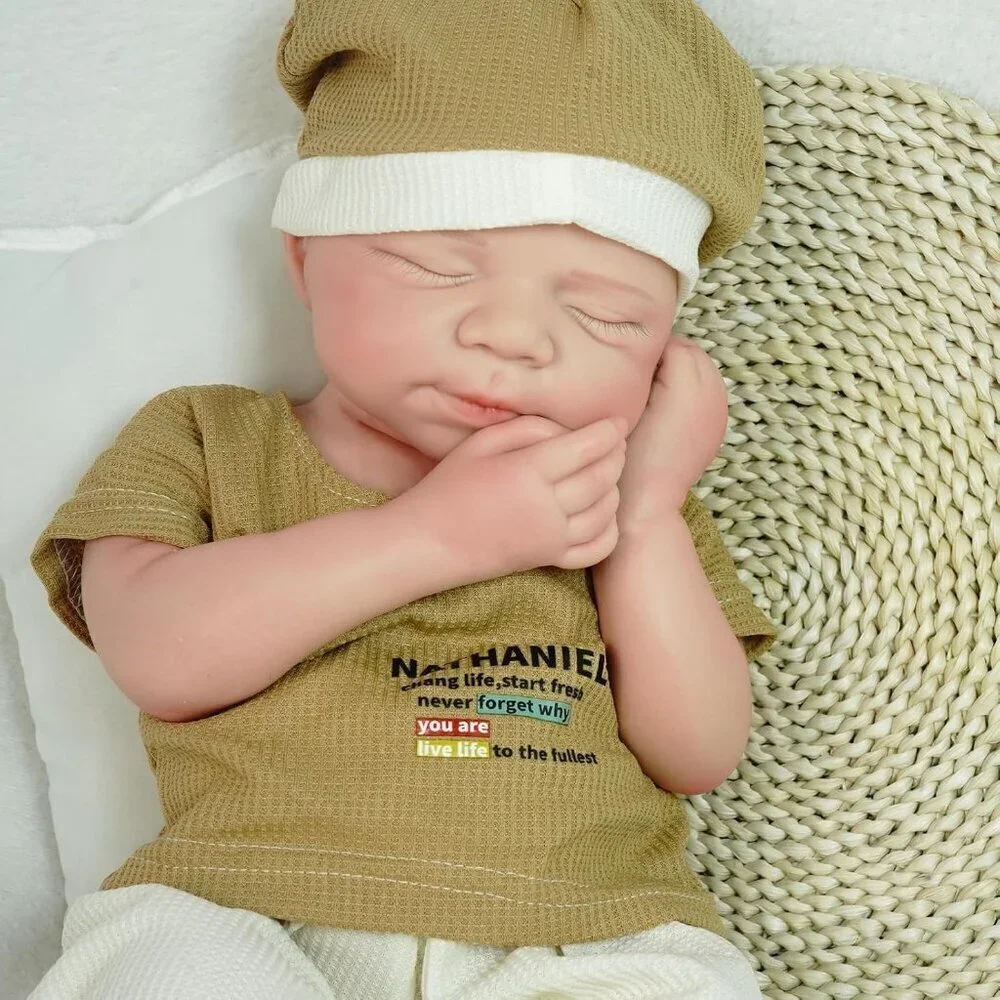 18.3Inch Full Silicone Reborn Baby Liam Nude Angelic Face Toddler Boy Doll